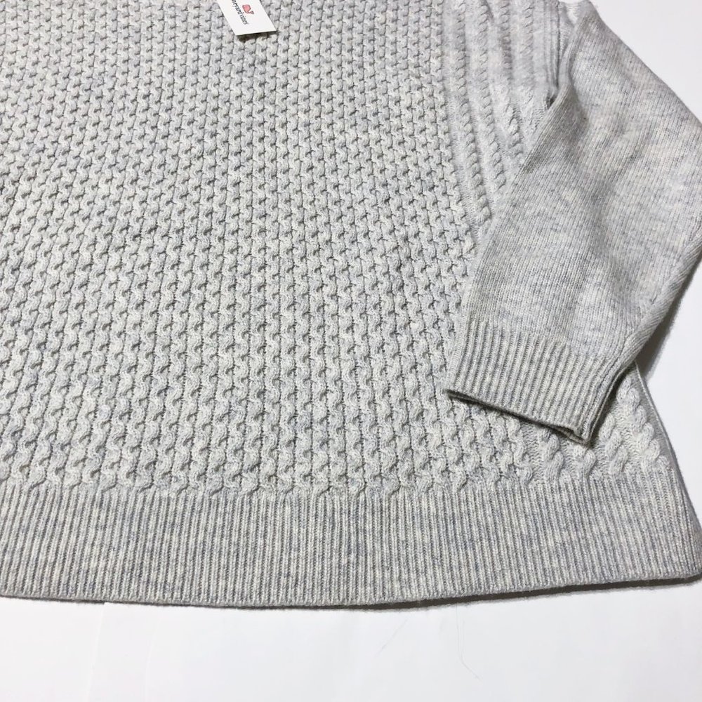 NWT VINEYARD VINES Aran Mock Neck Wool Sweater - Picture 3 of 8